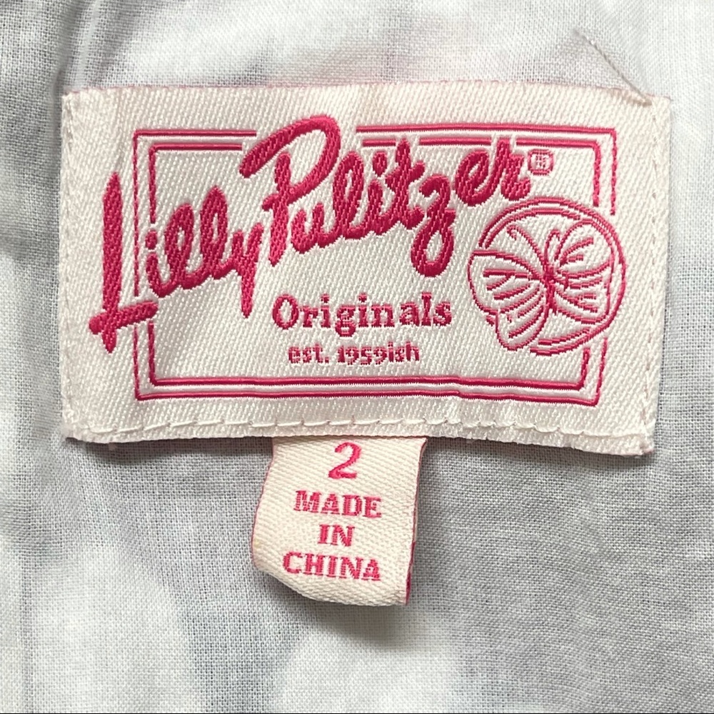 Lilly Pulitzer Ricci Floral Sheath Dress Sleeveless Navy White Sz 2 - Picture 15 of 16